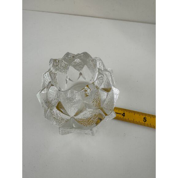 Set of 2 Orrefors Sweden Nimbus Artichoke Votive Heavy Crystal Glass - Picture 5 of 6